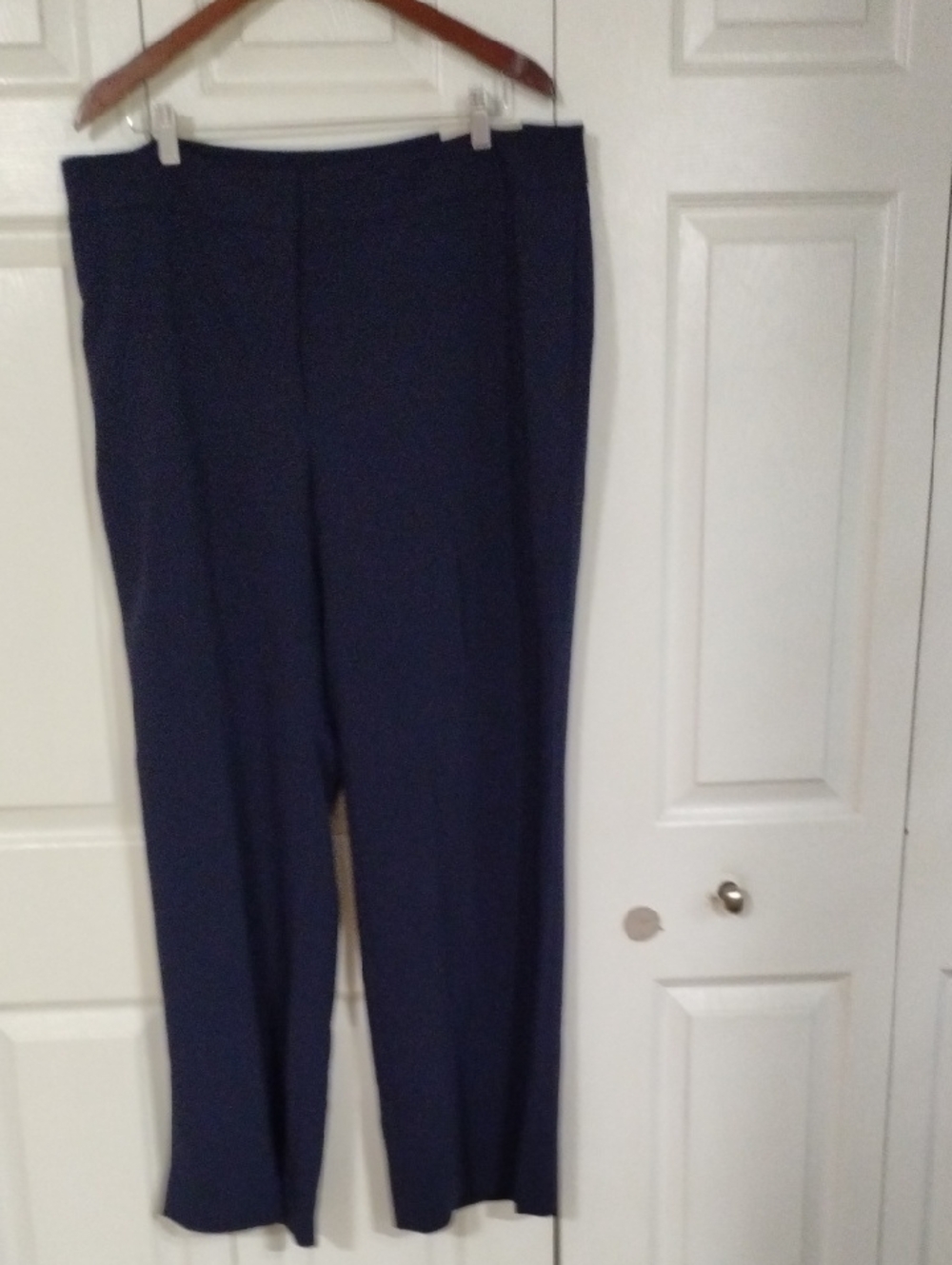 Chico's Navy Straight-Leg Trousers Size 18  Pants New Work Wear